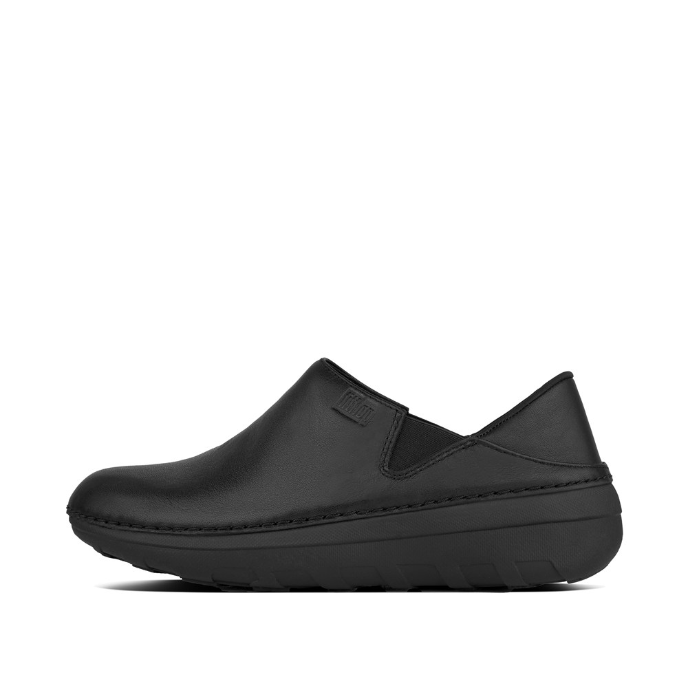 Fitflop Womens Loafers Black - Superloafer Leather - CD1237964